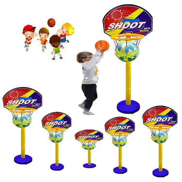HoopStars | Disfrute de juego interminable - Set de baloncesto ajustable para niños con balón, aro y red